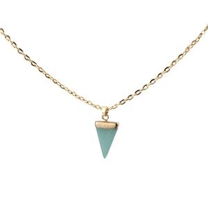 *ALIZ* Blue Triangle Resin Fashion Necklace